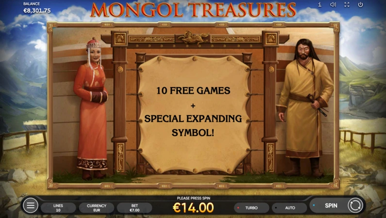 Mongol Treasures Slot Бесплатные спины
