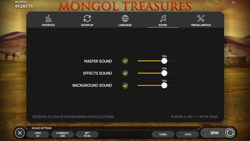 Mongol Treasures Slot Графика и Звук Игры